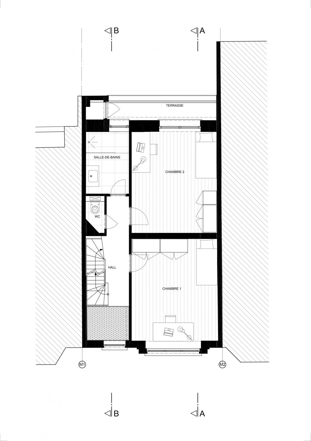 eon architecture bruxelles woluwe saint lambert architecture maison Roche fatale plan