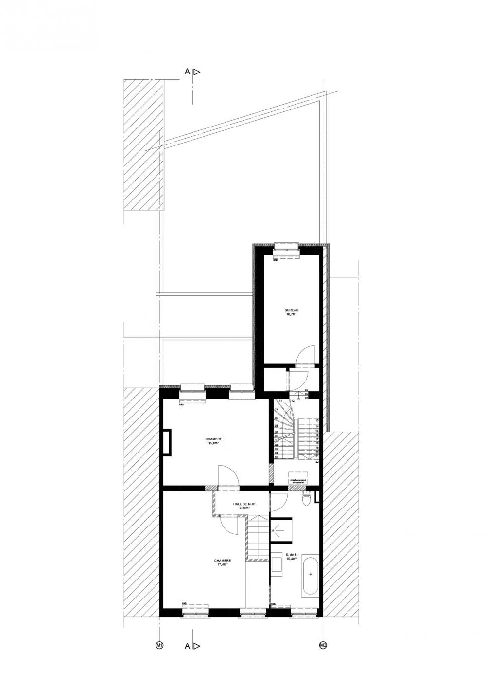 plan du premier étage de la maison Dublin 