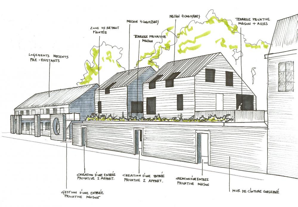 croquis explicatif des logements Bonseours 