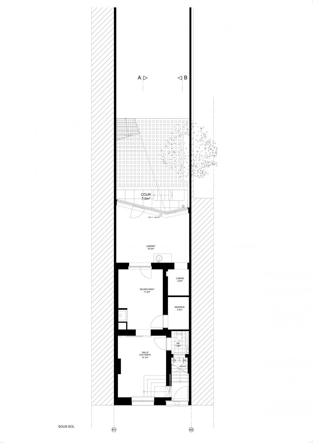 plan du rez-de-chaussée maison hippodrome 