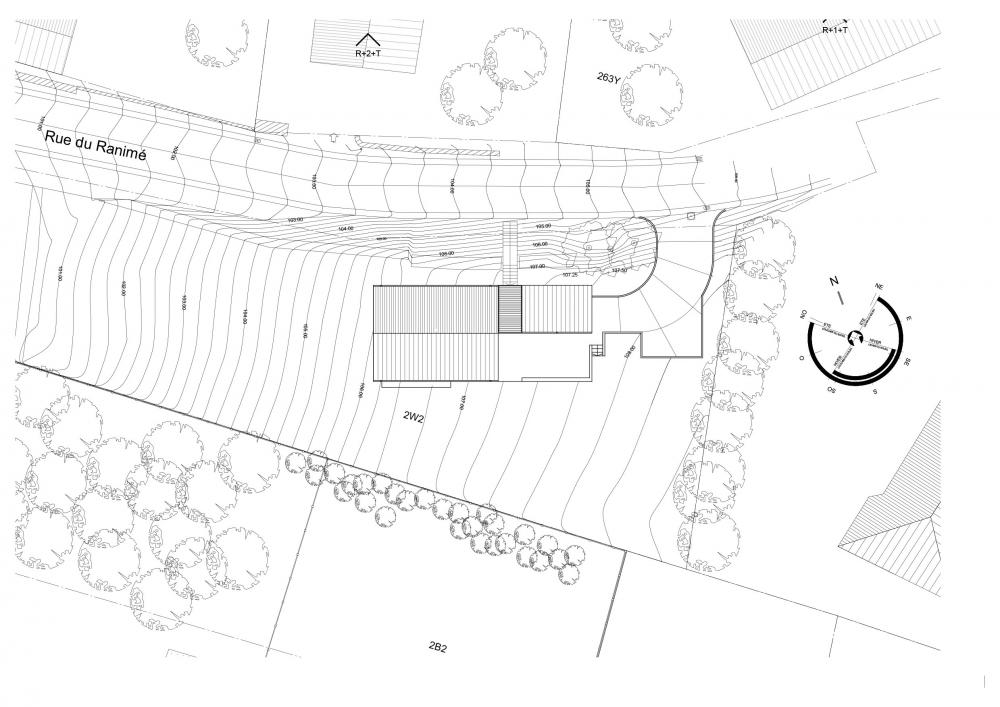 plan d'implantation de la maison Ranimé 