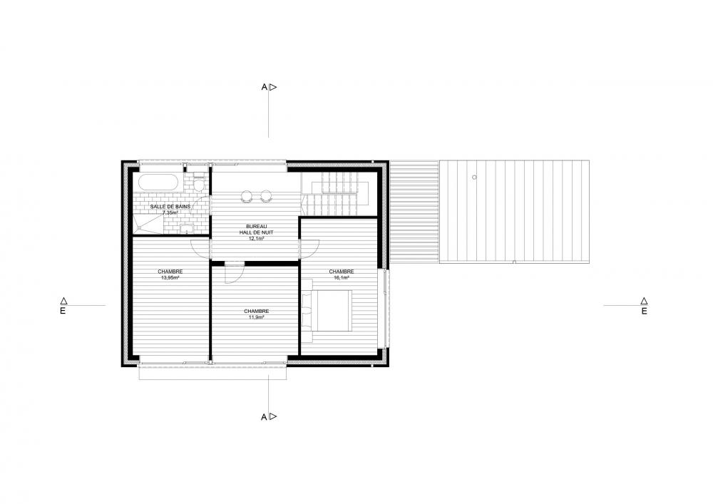 plan du premier étage de la maison Ranimé 