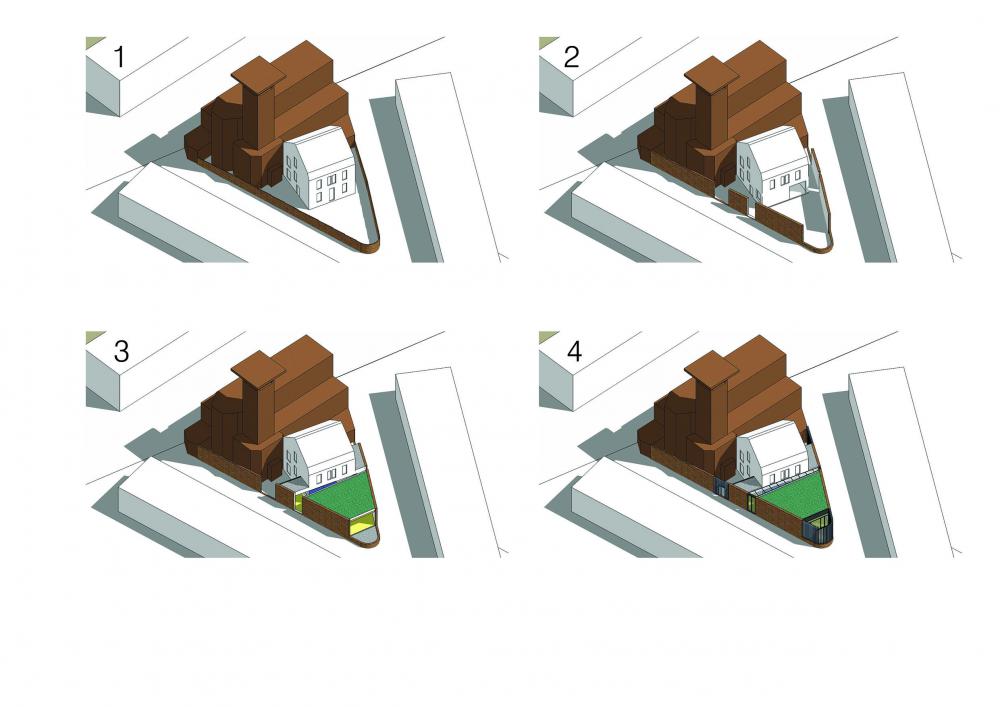 vues axonométriques du phasage des travaux